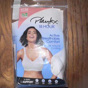 NIP Woman's Size 40D Playtex 18 Hour Active Breathable Comfort Bra #4159 White